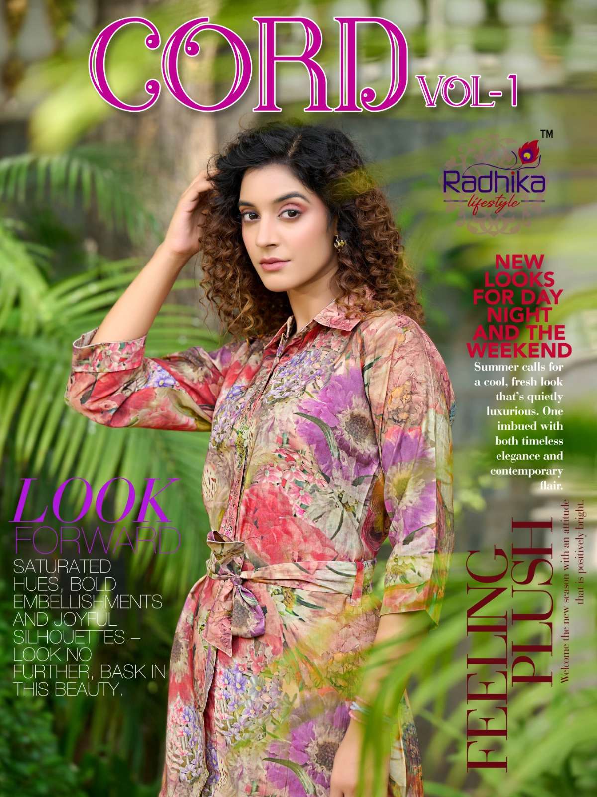 CORD VOL 1MUSLIN PRINT SWAROVSKI WORK FANCY CO ORD SET BY RADHIKA LIFESTYLE BRAND POSTER